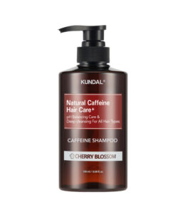 Šampoon kofeiinikompleksiga Kundal Natural Caffeine Hair Care+ Cherry Blossom, 500ml