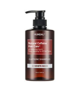 Šampoon kofeiinikompleksiga Kundal Natural Caffeine Hair Care+ White Musk, 500ml