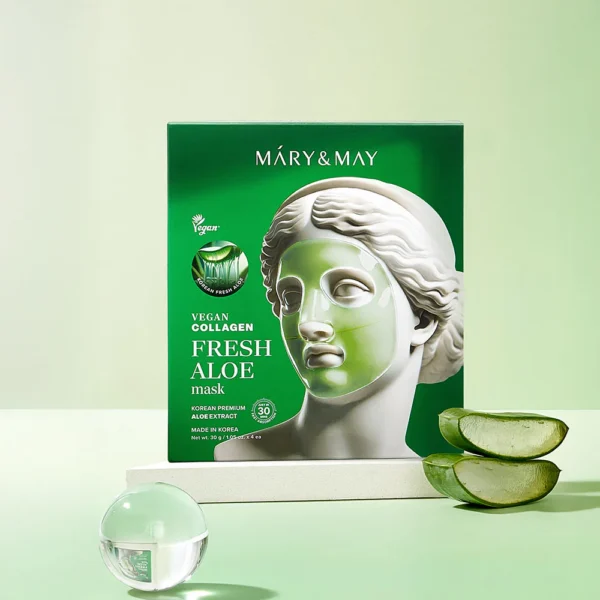 mary&may vegan collagen fresh aloe mask-idakorea mary&may vegan collagen fresh aloe mask-idakorea