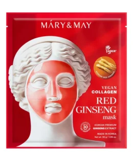 Hüdrogeelmask Mary&May Vegan Collagen Red Ginseng Mask