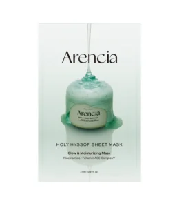 Sära andev kangasmask Arencia Holy Hyssop Sheet Mask